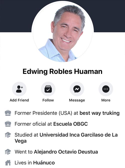 Edwing Robles Huaman - Facebook Profile