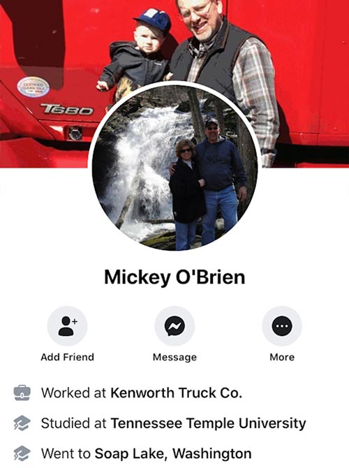 Mickey O'Brien - Facebook Profile