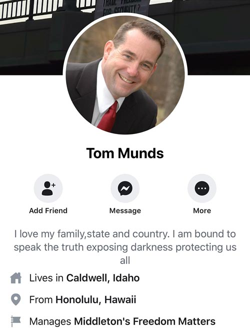 Tom Munds - Facebook Profile