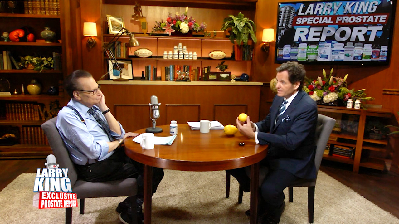 larry king and fred buckley ProstaGenix Interview Photo