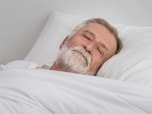 older guy sleeping
