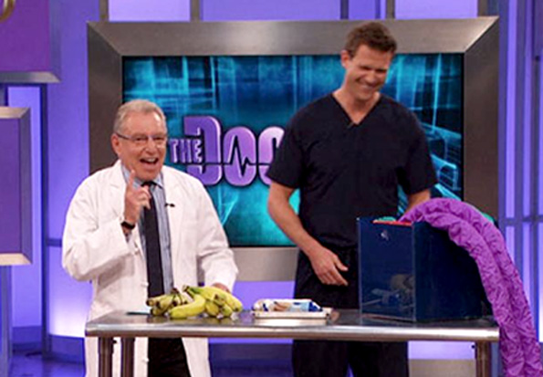 Dr. Dudley Danoff on tv with host