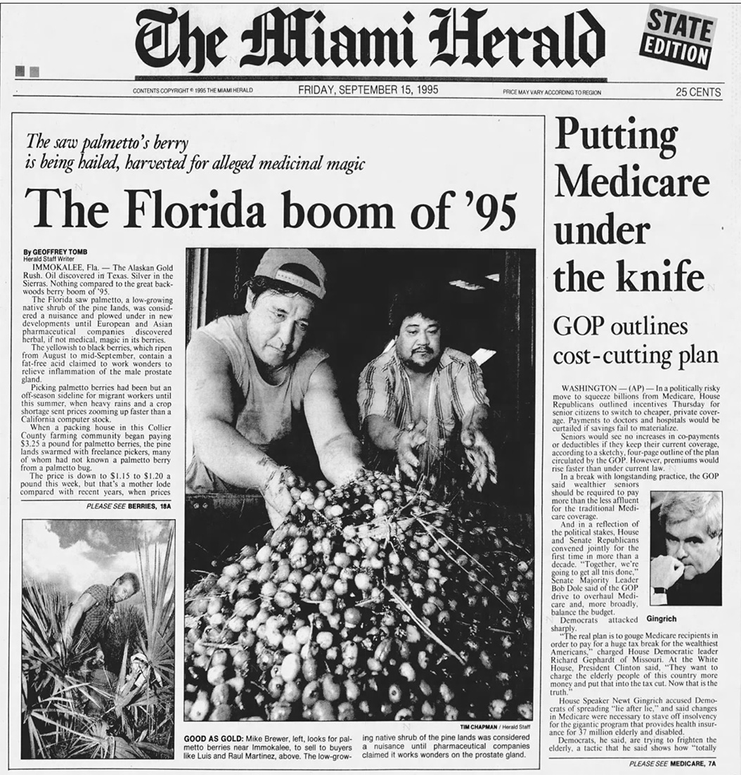 front page of The Miami Herald