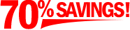 70% Savings
